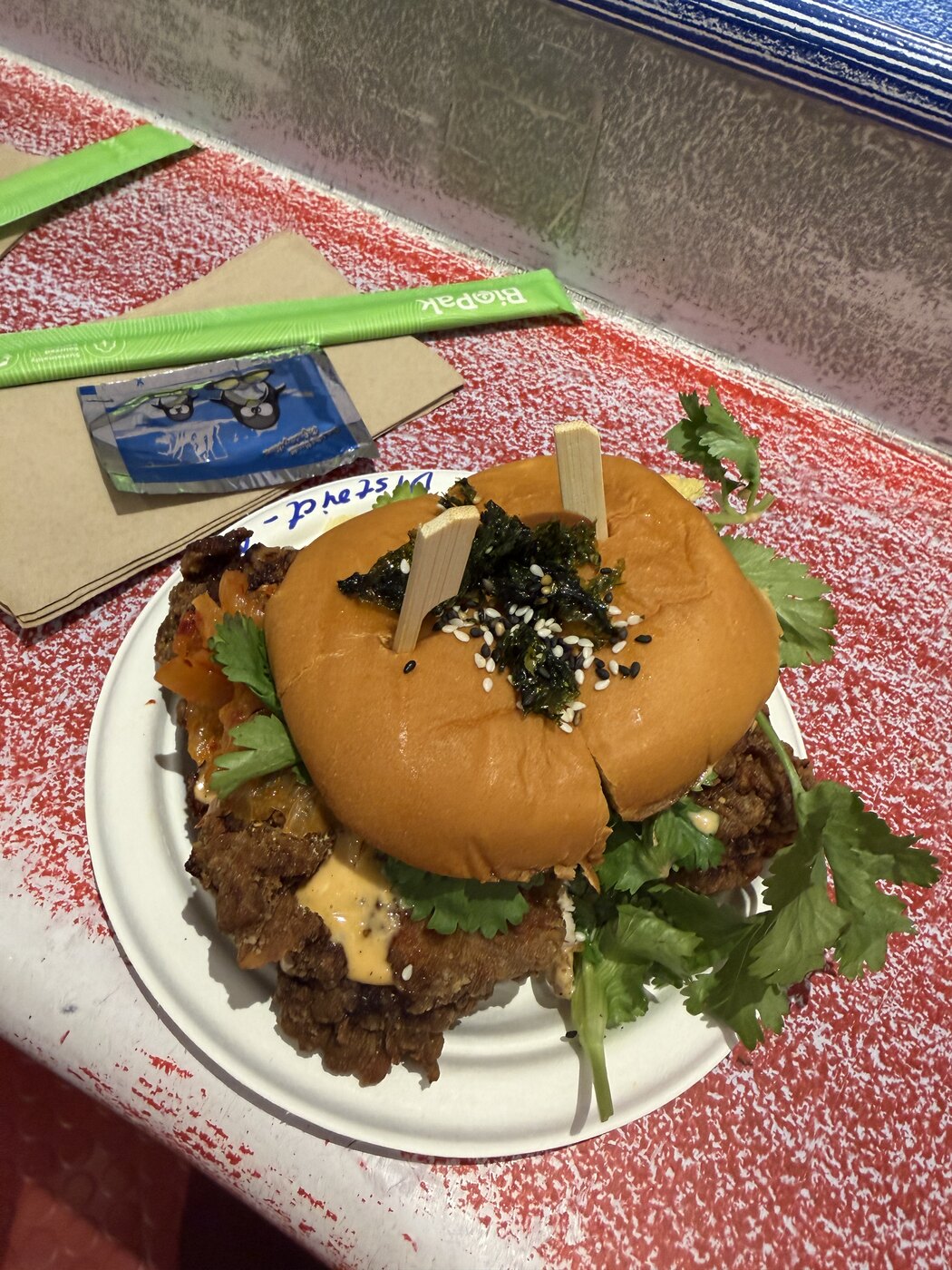 Burger from Hanbaagaasuuteki in London